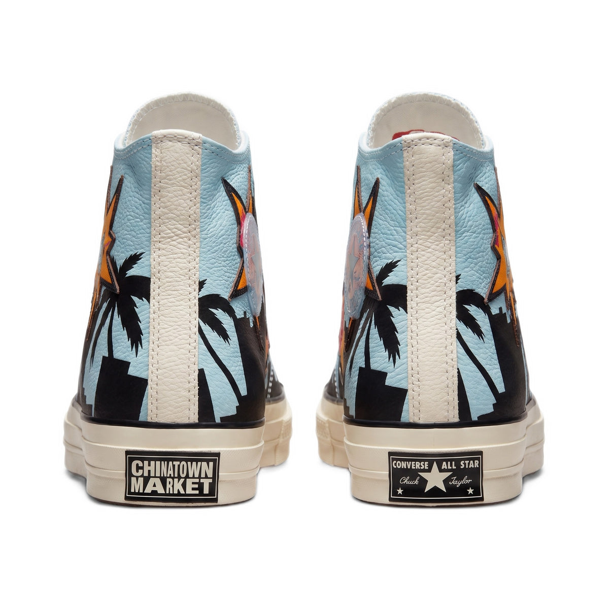 Heel view showing Chinatown Market and Converse All Star heel patches.