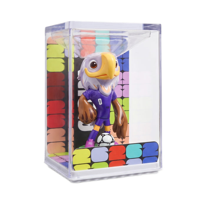Clutch the Bald Eagle figurine sealed in its clear display case