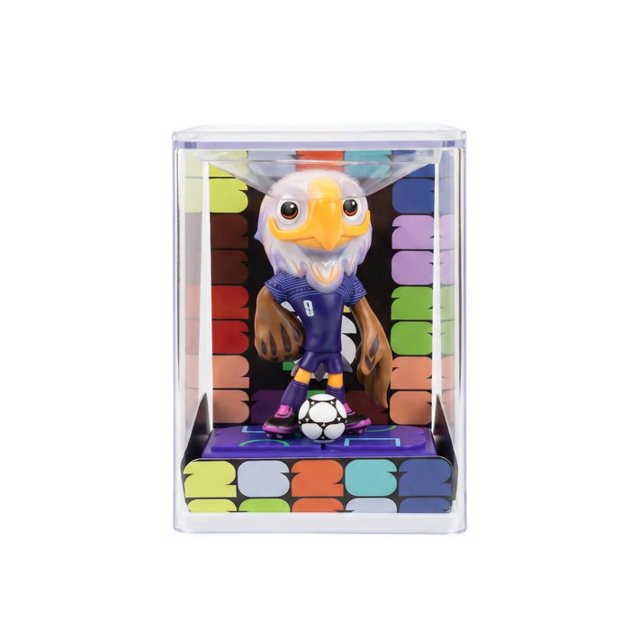 Clutch the Bald Eagle figurine, second angle of the cased figure