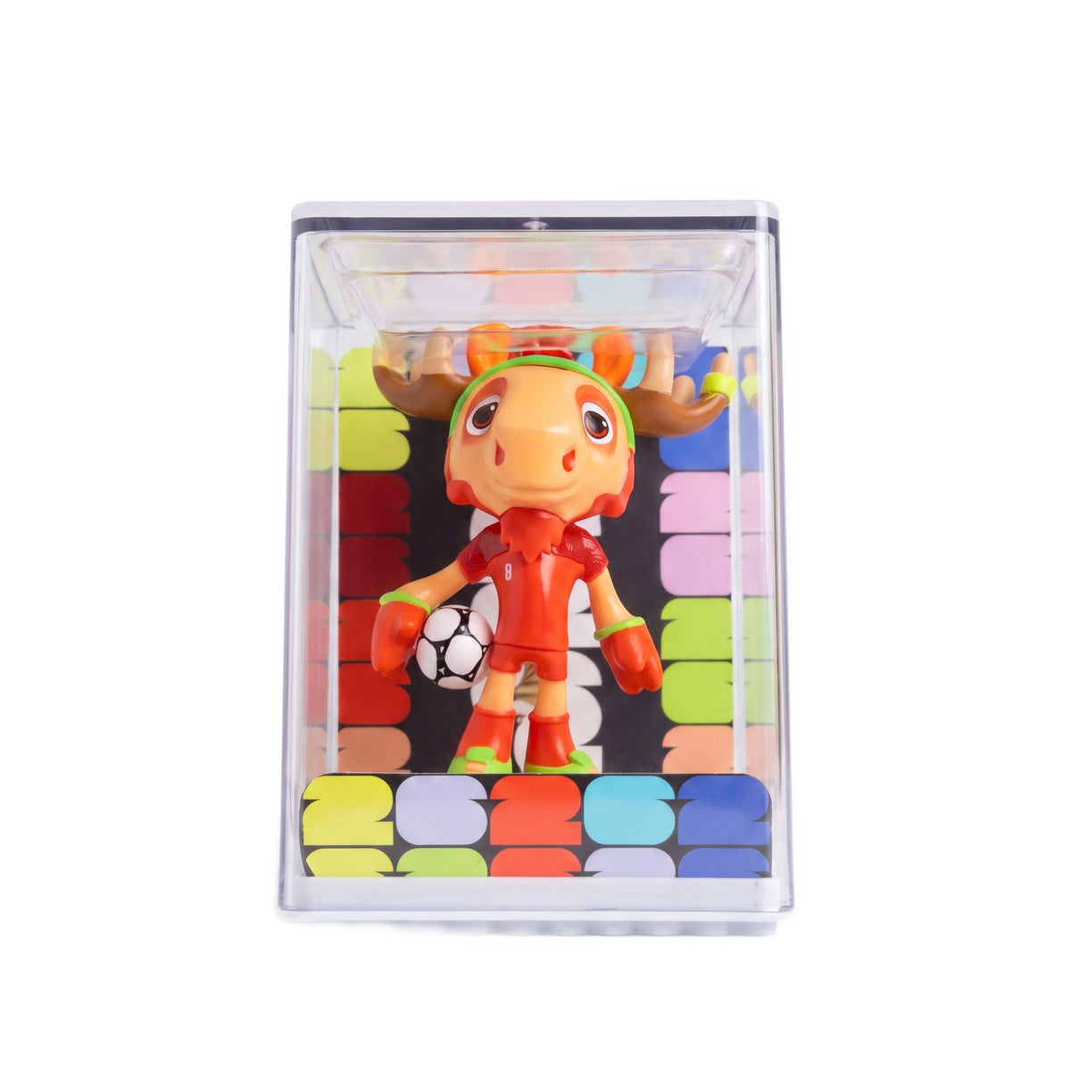Maple the Moose figurine sealed in its clear display case